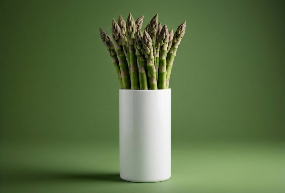 Fresh asparagus close-up